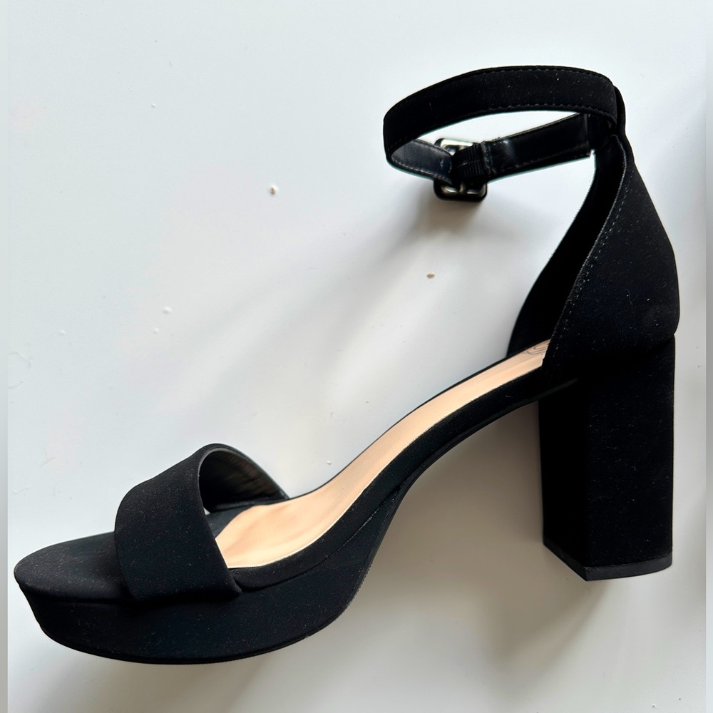 Black strappy heels